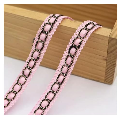 SYBNIKOLF Spitzenband Spitzenstoff Spitzenband, Geschenkband, Spitzenbesatz, Kordelband for Hochzeit, Braut, Kostüm oder Schmuck, Basteln und Nähen(Pink) von SYBNIKOLF