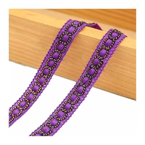 SYBNIKOLF Spitzenband Spitzenstoff Spitzenband, Geschenkband, Spitzenbesatz, Kordelband for Hochzeit, Braut, Kostüm oder Schmuck, Basteln und Nähen(Purple) von SYBNIKOLF