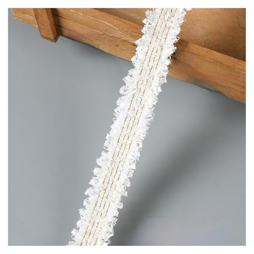 SYBNIKOLF Spitzenband Spitzenstoff Spitzenband, Spitzenbordüre, Spitzenstoff, Spitzenbesatz, Bänder, dekorativ, for Nähen von Kleidung, Unterwäsche, Hochzeitskleid(White) von SYBNIKOLF