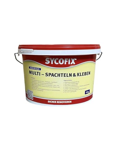 SYCOFIX Multi — Spachteln und Kleben. Kleber von Fliesen, Kacheln, Mosaik, Hartschaumplatten, Gipsbauplatten, Glas- und Mineralfaserplatten (4 kg) von SYCOFIX