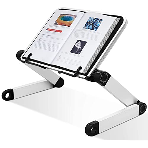 Buchständer Einstellbarer Größer Ergonomischer,Buchhalter mit Büroklammern für Lehrbücher Musikbücher Tablet Notebook,Kochbuchhalter,Book Stand von SYITCUN