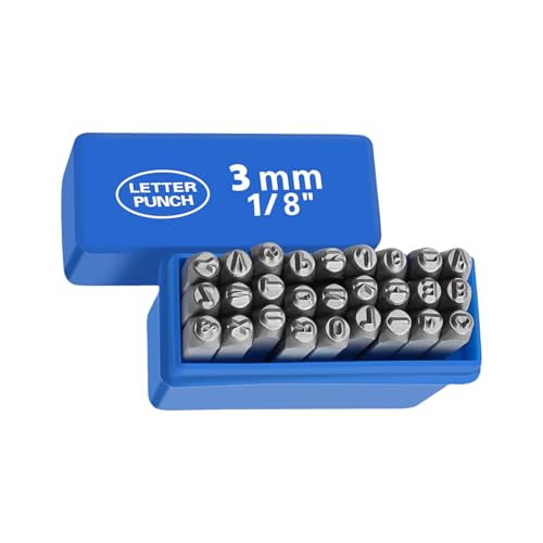 SYJHHWGS 27-teiliges Metall-Buchstaben-Stanz-Set, Metallstempel-Set, Briefstempel-Set, Metallstempel-Set, für Leder, Holz von SYJHHWGS