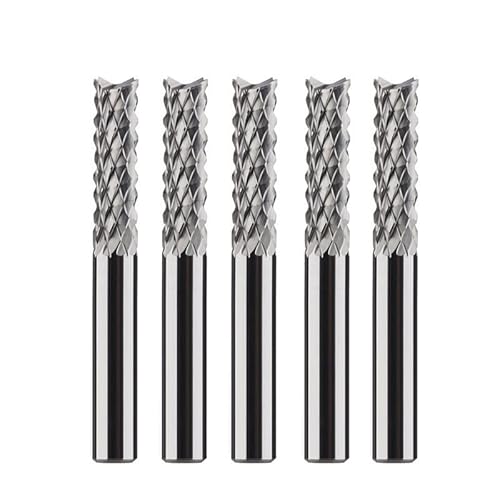 SYLALE 5 Teile/LOS Vollhartmetall Mais Schaftfräser Fräser Bits D3.1 4,0 6,0 8,0 PCB Schaftfräser CNC Schneiden Fräswerkzeuge (Color : 5PCS-PCB-D3.1-L25) von SYLALE