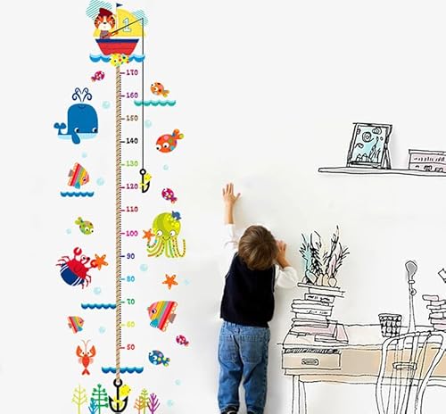 SYLUOQP Wandtafel für Kinder, Wachstumstabelle, Höhenaufkleber, Höhenmessung für Kinderzimmer, Wohnzimmer, Kindergarten und andere Wanddekorationen,H von SYLUOQP