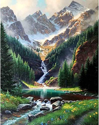 SYMON Diamond Painting,5D Diamant Painting Bilder für Erwachsene Kinder,DIY Diamond-Painting für Wand Art,Geschenke Wohnkultur 30x40cm (Wald Landschaft) von SYMON