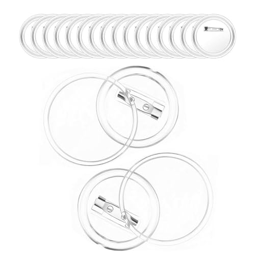 18 Stück Buttons Selber Machen,Buttons,Buttons Anstecker,Acryl Button,Transparente Anstecker Pin Selbst Gestalten,58mm Buttons Selber Machen,für Kinder Foto Kleidung Bild Party Namensschilder von SYQZMYA