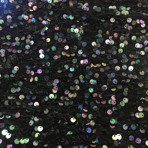 125cm * 2m Tüllstoff Paillettenstoff Glitzer Garn Tüll Deko Stoffe Kostümstoff zum Nähen glitzernder Stoff Tüll Pailletten-Stoff für DIY handgemachte Kleidung Hochzeit Kleid Dekoration-Bunt #6 von SYSUII