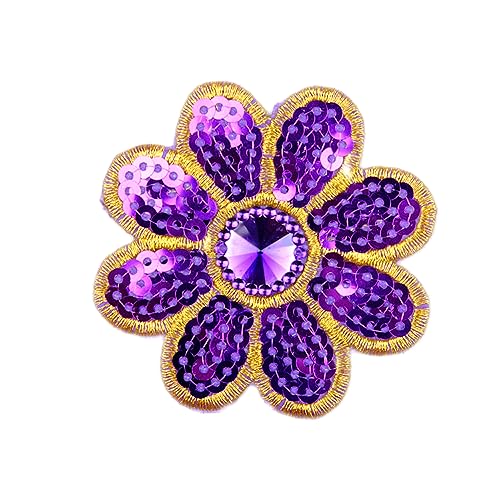 5 Stücke Blumen Flicken zum Aufbügeln Glitzer Pailletten Bestickte Aufnäher zum Aufnähen Reparatur Applikationen Patches für Kleidung Jacken Hüte Rucksäcke Jeans Reparieren DIY Zubehör-Lila 5 Stücke Blumen Flicken zum Aufbügeln Glitzer Pailletten Bestickte Aufnäher zum Aufnähen Reparatur Applikationen Patches für Kleidung Jacken Hüte Rucksäcke Jeans Reparieren DIY Zubehör-Lila von SYSUII