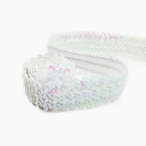 SYSUII 10M*30mm Paillettenband Glänzendes Zierband Paillettenband Glitzer Borte aus Dekoband Zierband FüR DIY NäHen KostüMe Handwerk Verzierungen Kleidung Kleid Dekoration Schmuckherstellung-Bunt von SYSUII