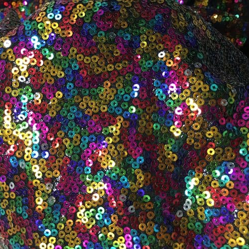 SYSUII 135cm * 1m Paillettenstoff Sparkly Stoff glitzernder Stoff Dekostoff Kostümstoff zum Nähen Stoff Tüll Pailletten-Stoff für Hochzeit Kleid Dekoration DIY Tisch Tutu Rock Party Deko - Gelb Blau von SYSUII