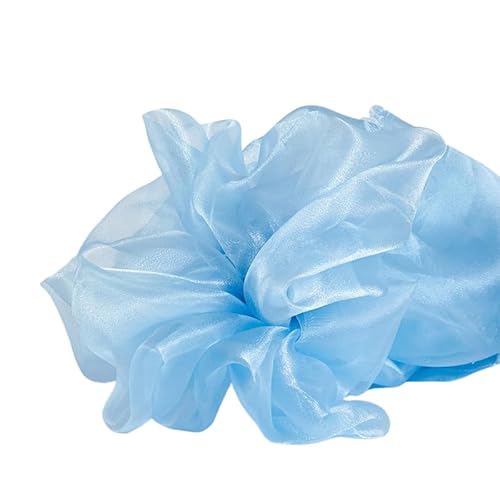 SYSUII 150cm*2m Organza Stoffe zum Nähen Glanz Glitzer Garn Tüll Stoffe Kostümstoff zum Dekorieren Basteln für Gardine Vorhänge Tischdecken Deko Schals DIY Tutu Rock Hochzeitskleid -Himmelblau von SYSUII