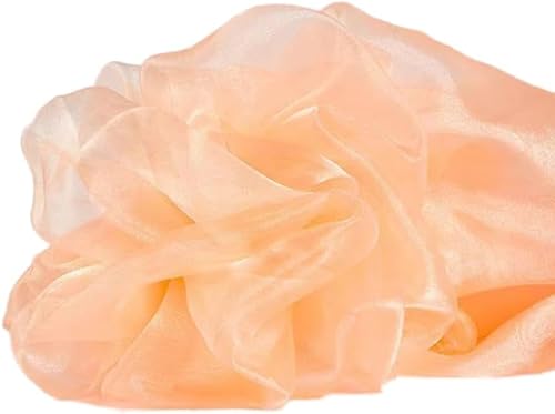 SYSUII 150cm*3m Organza Stoffe zum Nähen Glanz Glitzer Garn Tüll Stoffe Kostümstoff zum Dekorieren Basteln für Gardine Vorhänge Tischdecken Deko Schals DIY Tutu Rock Hochzeitskleid -Sekt von SYSUII