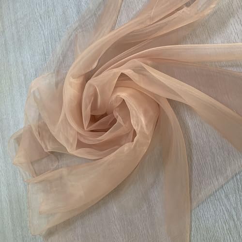 SYSUII 150cm * 3m Organza Stoffe zum Nähen -Hauch Zart, Fein, Durchsichtig Deko Leichter Glanz Stoff zum Dekorieren Basteln für Gardine Vorhänge Tischdecken Deko Schals DIY Handwerk -Hell-Pink #2 von SYSUII