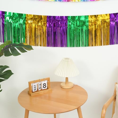 SYSUII 5 Stück Lametta Girlande Metallic Folie Fringe Bunt Party Deko Girlanden Weihnachten Fransengirlande Raum Dekoration Partydeko Hängende Lametta Fringe Banner für Hochzeit Geburtstag Zimmer von SYSUII