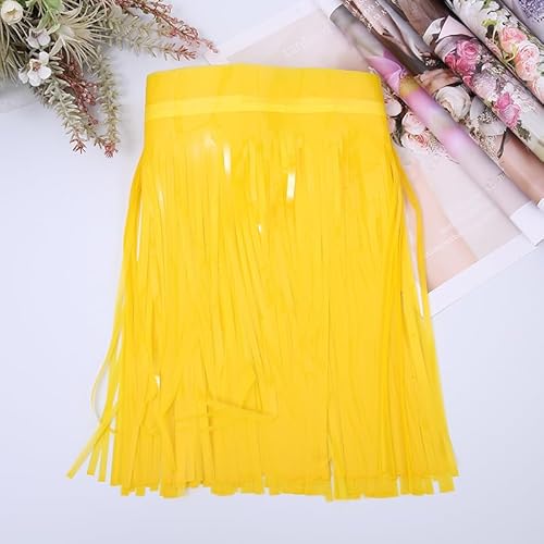 SYSUII 5 Stück Lametta Girlande Metallic Folie Fringe Gelb Party Deko Girlanden Weihnachten Fransengirlande Raum Dekoration Partydeko Hängende Lametta Fringe Banner für Hochzeit Geburtstag Zimmer von SYSUII