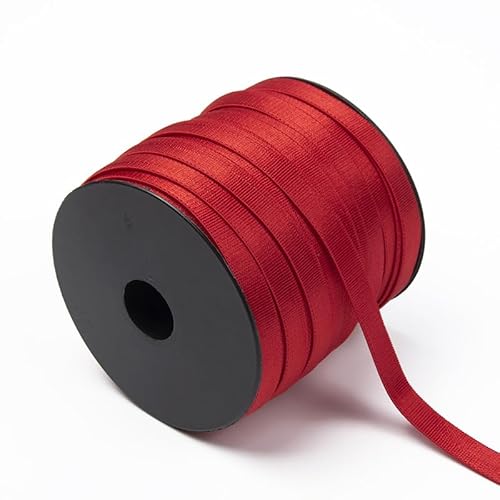 SYSUII Gummiband Gummibänder 20m 10mm Breite - Stretch Gummiband zum Nähen von Kleidung Handwerk Projekt Gummilitze Elastische Bänder für Kleid Rock Bund Perücke Bänder Unterwäsche BH-Träger -Rot von SYSUII