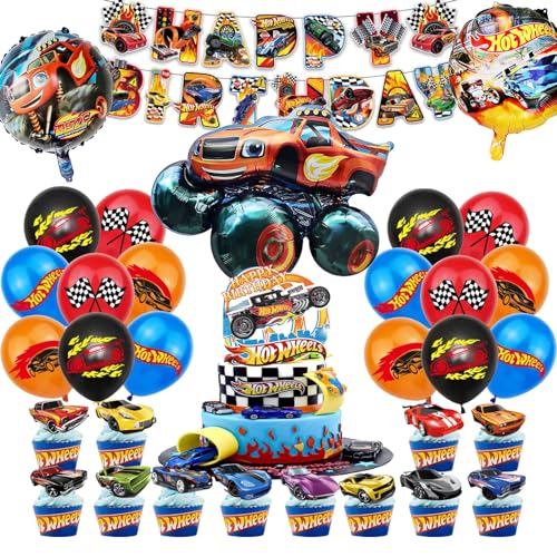 45 Stücke Geburtstag Deko, Kinder Birthday Decorations, Party Deko mit Banner, Cake Topper, Luftballon, Foil Balloons für Kinde Geburtstags Dekorationen von SYSYSYYASNL