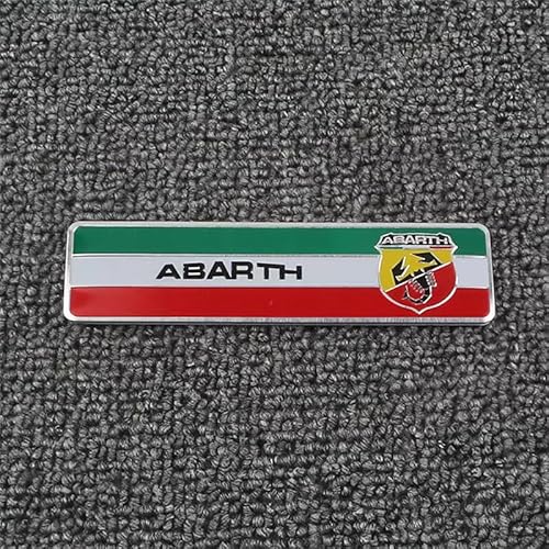 Auto Emblem für Abarth 124 Spider 2016-2023, Logo Badge Aufkleber Sticker mit Emblem für Außendekoration 3D Metall Buchstaben Aufkleber mit Logo Auto Styling Zubehör,D von SYXWJL