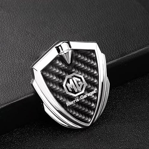 Auto Emblem für MG Astor 2021 2022 2023, Logo Badge Aufkleber Sticker mit Emblem für Außendekoration 3D Metall Buchstaben Aufkleber mit Logo Auto Styling Zubehör,Glossy Silver von SYXWJL