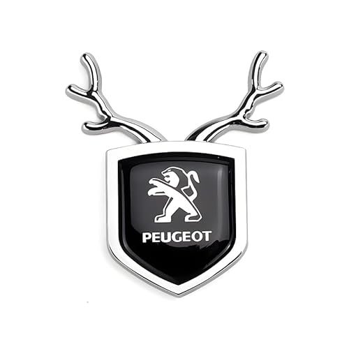 Auto Emblem für Peugeot 207 SW, Logo Badge Aufkleber Sticker mit Emblem für Außendekoration 3D Metall Buchstaben Aufkleber mit Logo Auto Styling Zubehör,Silver von SYXWJL