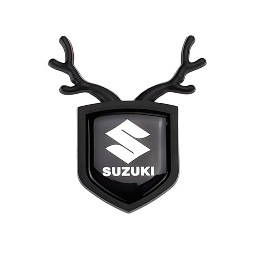 Auto Emblem für Suzuki Grand Vitara, Logo Badge Aufkleber Sticker mit Emblem für Außendekoration 3D Metall Buchstaben Aufkleber mit Logo Auto Styling Zubehör,Black von SYXWJL