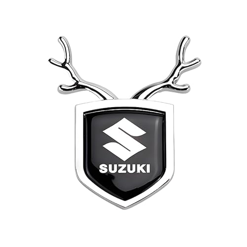 Auto Emblem für Suzuki Grand Vitara, Logo Badge Aufkleber Sticker mit Emblem für Außendekoration 3D Metall Buchstaben Aufkleber mit Logo Auto Styling Zubehör,Silver von SYXWJL