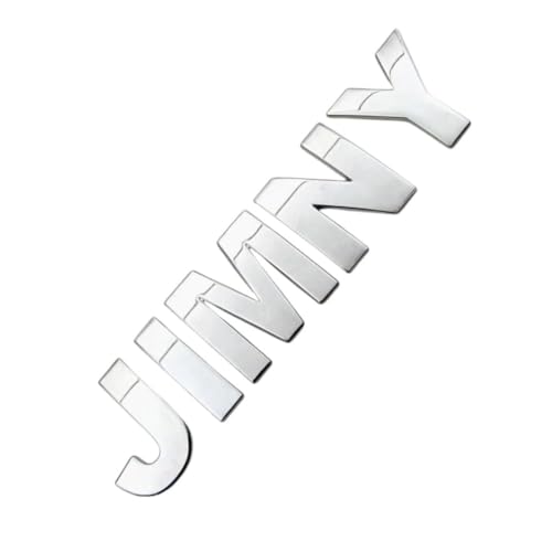 Auto Emblem für Suzuki Jimny 2018-2023, Frontgrill Front Motorhaube Kofferraum Logo Badge Aufkleber Sticker 3D Métal Buchstaben Aufkleber mit Logo Auto Styling Zubehör,2.5 cm-Silver von SYXWJL