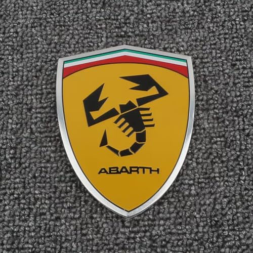 SYXWJL Auto Emblem für Abarth 595 2012-2016, Logo Badge Aufkleber Sticker mit Emblem für Außendekoration 3D Metall Buchstaben Aufkleber mit Logo Auto Styling Zubehör,B von SYXWJL