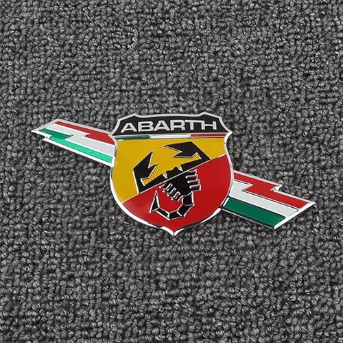 SYXWJL Auto Emblem für Abarth 695 2014-2023, Logo Badge Aufkleber Sticker mit Emblem für Außendekoration 3D Metall Buchstaben Aufkleber mit Logo Auto Styling Zubehör,E von SYXWJL