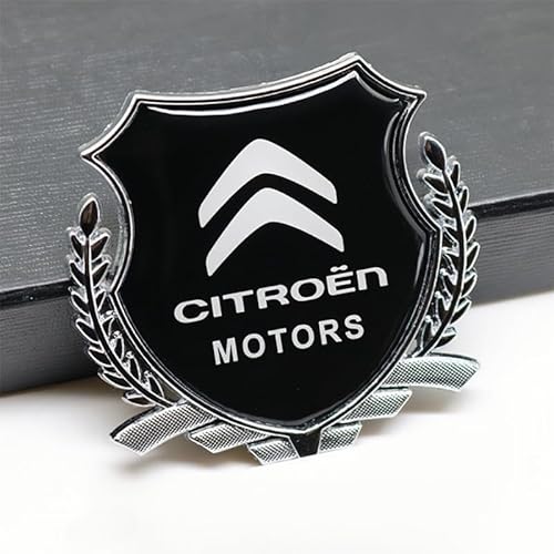 SYXWJL Auto Emblem für Citroen C4 2015-2018, Logo Badge Aufkleber Sticker mit Emblem für Außendekoration 3D Chrom Buchstaben Aufkleber mit Logo Auto Styling Zubehör,Silver von SYXWJL