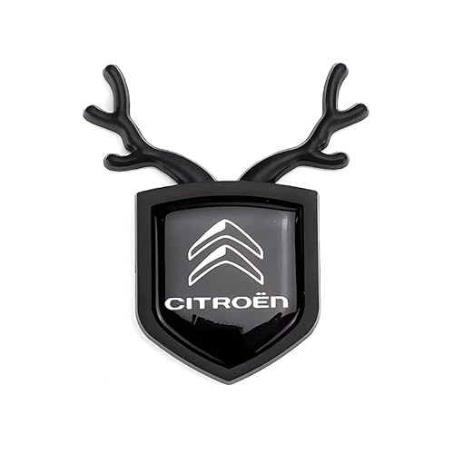 SYXWJL Auto Emblem für Citroen C5, Logo Badge Aufkleber Sticker mit Emblem für Außendekoration 3D Metall Buchstaben Aufkleber mit Logo Auto Styling Zubehör,Black von SYXWJL