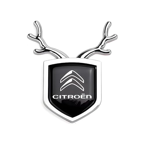 SYXWJL Auto Emblem für Citroen C5 Aircross, Logo Badge Aufkleber Sticker mit Emblem für Außendekoration 3D Metall Buchstaben Aufkleber mit Logo Auto Styling Zubehör,Silver von SYXWJL