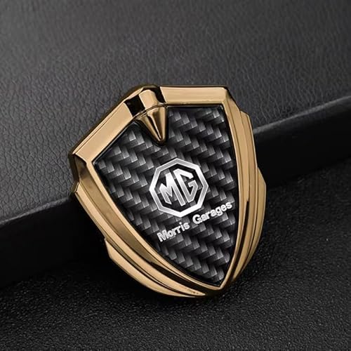 SYXWJL Auto Emblem für MG GT 2014-2019, Logo Badge Aufkleber Sticker mit Emblem für Außendekoration 3D Metall Buchstaben Aufkleber mit Logo Auto Styling Zubehör,Gold von SYXWJL