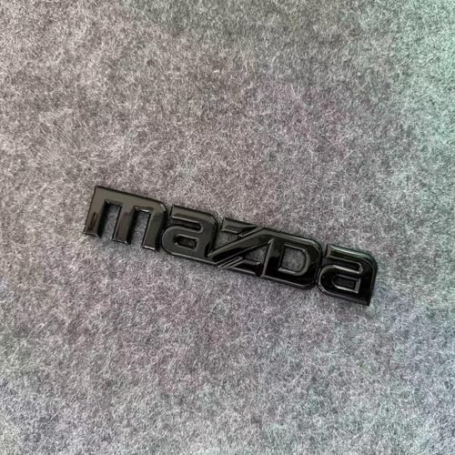 SYXWJL Auto Emblem für Mazda 6 2012-2017, Logo Badge Aufkleber Sticker mit Emblem für Außendekoration 3D ABS Buchstaben Aufkleber mit Logo Auto Styling Zubehör,Mazda-Black von SYXWJL