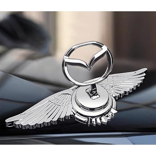 SYXWJL Auto Emblem für Mazda 6 2018-2023, Frontgrill Front Motorhaube Kofferraum Logo Badge Aufkleber Sticker 3D Metall Buchstaben Aufkleber mit Logo Auto Styling Zubehör,B von SYXWJL