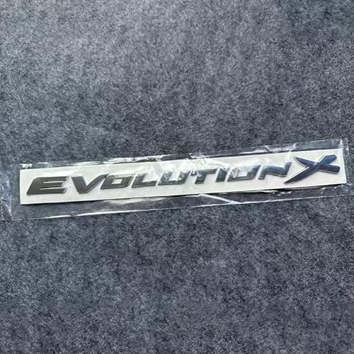 SYXWJL Auto Emblem für Mitsubishi Lancer Evolution 2008-2014, Logo Badge Aufkleber Sticker mit Emblem für Außendekoration 3D ABS Buchstaben Aufkleber mit Logo Auto Styling Zubehör,Silver von SYXWJL