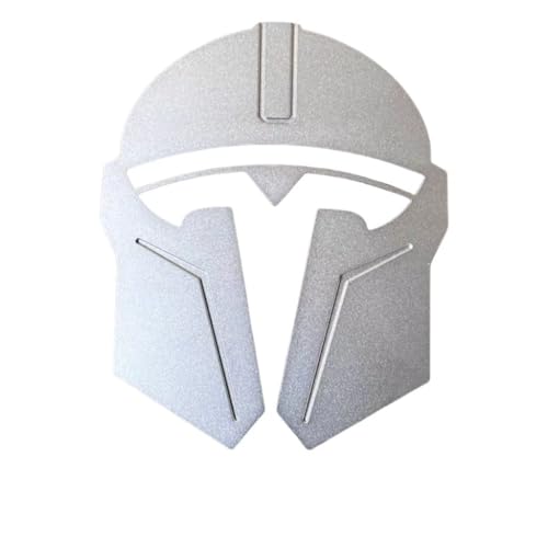 SYXWJL Auto Emblem für Tesla Model 3 2017-2023, Frontgrill Front Motorhaube Kofferraum Logo Badge Aufkleber Sticker 3D Metall Buchstaben Aufkleber mit Logo Auto Styling Zubehör,Silver von SYXWJL