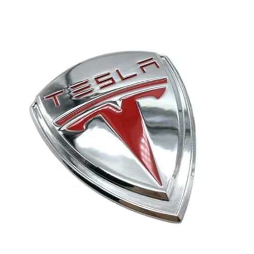 SYXWJL Auto Emblem für Tesla Model 3 2017-2023, Logo Badge Aufkleber Sticker mit Emblem für Außendekoration 3D Metall Buchstaben Aufkleber mit Logo Auto Styling Zubehör,A von SYXWJL