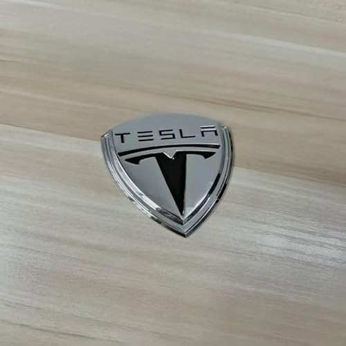 SYXWJL Auto Emblem für Tesla Model 3 2017-2023, Logo Badge Aufkleber Sticker mit Emblem für Außendekoration 3D Metall Buchstaben Aufkleber mit Logo Auto Styling Zubehör,C von SYXWJL