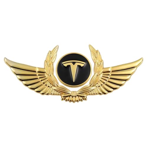 SYXWJL Auto Emblem für Tesla Model 3 2017-2023, Logo Badge Aufkleber Sticker mit Emblem für Außendekoration 3D Metall Buchstaben Aufkleber mit Logo Auto Styling Zubehör,M von SYXWJL