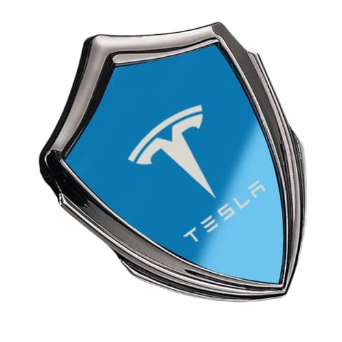 SYXWJL Auto Emblem für Tesla Model S 2012-2016, Logo Badge Aufkleber Sticker mit Emblem für Außendekoration 3D Metall Buchstaben Aufkleber mit Logo Auto Styling Zubehör,Blue-1 von SYXWJL