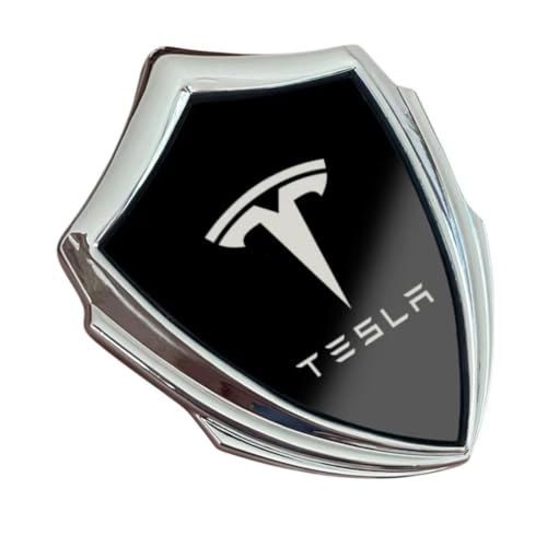 SYXWJL Auto Emblem für Tesla Model S 2016-2023, Logo Badge Aufkleber Sticker mit Emblem für Außendekoration 3D Metall Buchstaben Aufkleber mit Logo Auto Styling Zubehör,Black-2 von SYXWJL