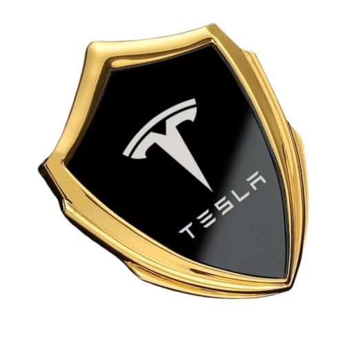 SYXWJL Auto Emblem für Tesla Model Y 2020-2023, Logo Badge Aufkleber Sticker mit Emblem für Außendekoration 3D Metall Buchstaben Aufkleber mit Logo Auto Styling Zubehör,Black-3 von SYXWJL