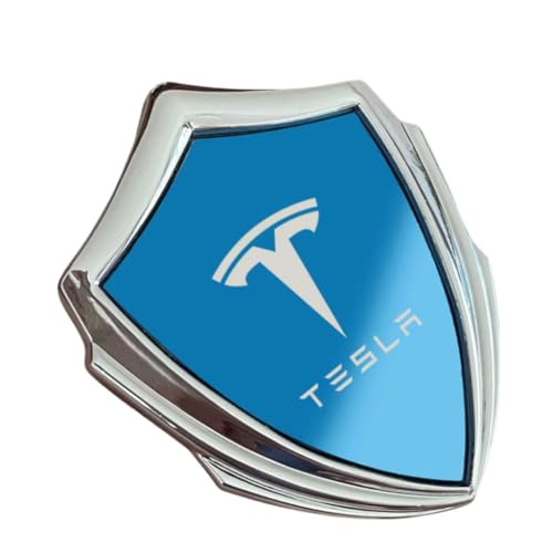 SYXWJL Auto Emblem für Tesla Model Y 2020-2023, Logo Badge Aufkleber Sticker mit Emblem für Außendekoration 3D Metall Buchstaben Aufkleber mit Logo Auto Styling Zubehör,Blue-2 von SYXWJL