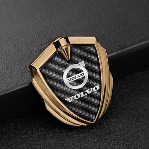 SYXWJL Auto Emblem für Volvo C30 2006-2013, Logo Badge Aufkleber Sticker mit Emblem für Außendekoration 3D Metall Buchstaben Aufkleber mit Logo Auto Styling Zubehör,Gold von SYXWJL