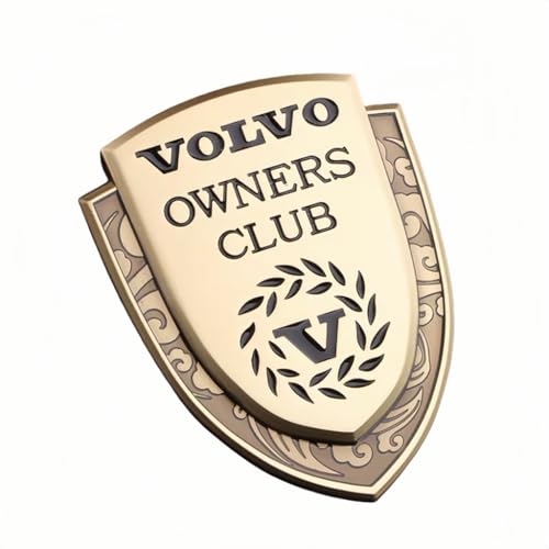 SYXWJL Auto Emblem für Volvo S60 2010-2018, Logo Badge Aufkleber Sticker mit Emblem für Außendekoration 3D Metall Buchstaben Aufkleber mit Logo Auto Styling Zubehör,Gold von SYXWJL