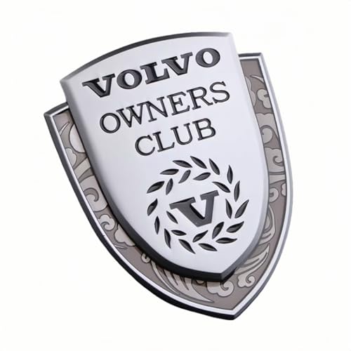 SYXWJL Auto Emblem für Volvo S60 2010-2018, Logo Badge Aufkleber Sticker mit Emblem für Außendekoration 3D Metall Buchstaben Aufkleber mit Logo Auto Styling Zubehör,Silver von SYXWJL