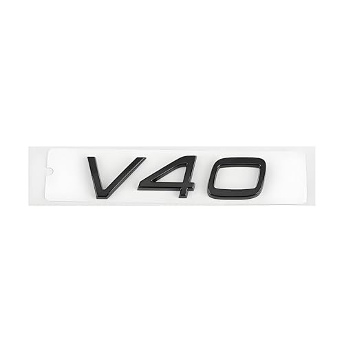 SYXWJL Auto Emblem für Volvo S60 2018-2023, Logo Badge Aufkleber Sticker mit Emblem für Außendekoration 3D ABS Buchstaben Aufkleber mit Logo Auto Styling Zubehör,V40-Black von SYXWJL