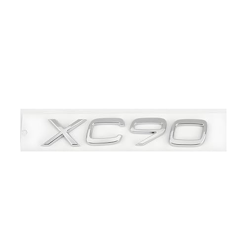 SYXWJL Auto Emblem für Volvo S60 2018-2023, Logo Badge Aufkleber Sticker mit Emblem für Außendekoration 3D ABS Buchstaben Aufkleber mit Logo Auto Styling Zubehör,XC90-Silver von SYXWJL