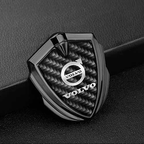 SYXWJL Auto Emblem für Volvo S90 2016-2023, Logo Badge Aufkleber Sticker mit Emblem für Außendekoration 3D Metall Buchstaben Aufkleber mit Logo Auto Styling Zubehör,Gunmetal Black von SYXWJL